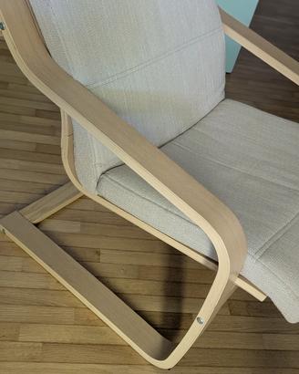 Sedia Ikea Poang rovere+cuscino