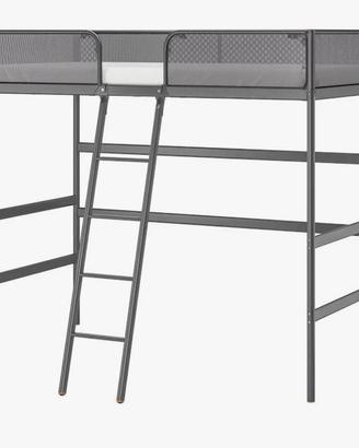 letto singolo soppalcato con scaletta Ikea