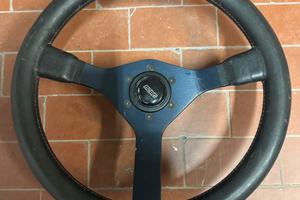 Volante Momo Pelle Razze  Blu MOZZO PANDA 4x4 750