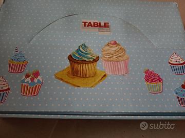 Set 6 tazzine caffè con piattini - nuovo