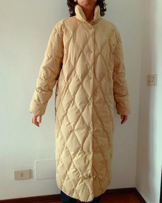 Piumino lungo giallo chiaro