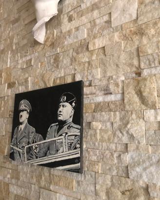 QUADRO STORICO DIPINTO A MANO SU TELA  FIRMATO