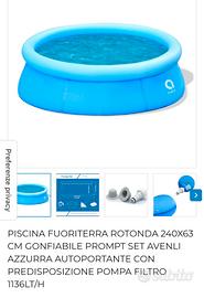 piscina  autoportante bordo gonfiabile 240x63