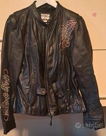 giubbotto da donna in pelle da motociclista 