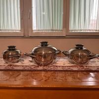 AMC tris pentole gourmet nuove con scatole