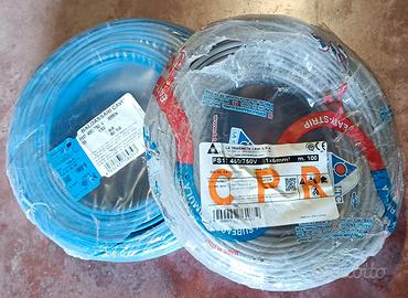 2 MATASSE (200 mt) FILO CAVO CORDINA FS17 6mmq