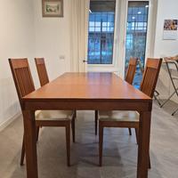Tavolo Calligaris ciliegio con 4 sedie