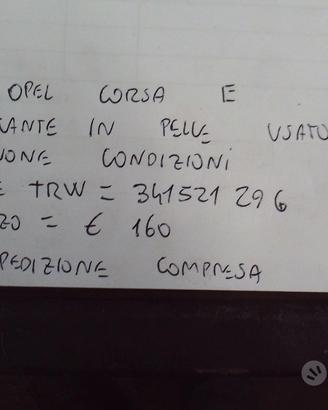 Volante in pelle opel corsa e