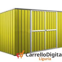 Casetta giardino in Acciaio 345x186cm 6mq giallo