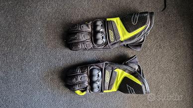 Guanti lunghi da moto in pelle