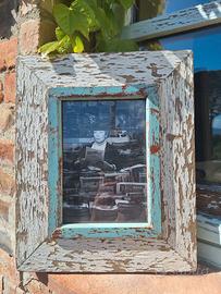 Stupenda cornice in legno riciclato vintage