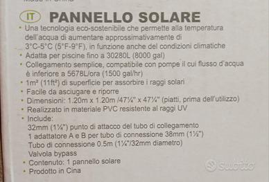 pannello solare per piscina 