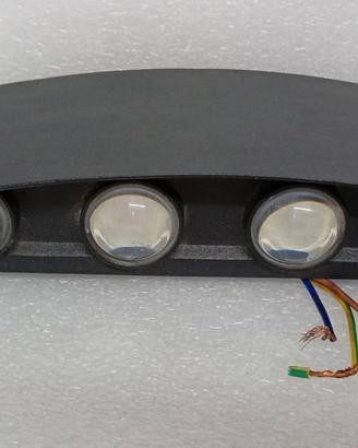 5 LAMPADE DA PARETE PER ESTERNO LED DOPPIO FASCIO
