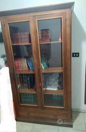 Libreria in legno noce 2 moduli