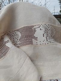 Asciugamani lino corredo antico 