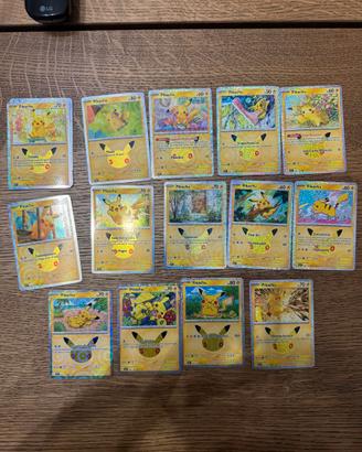 collezione pikachu pokemon 30° anniversario 