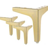 8 Piedini per mobili in metallo color oro