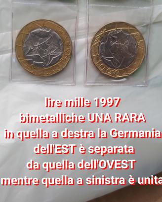 lotto 2 mille lire 1997 - una rara Germania separa