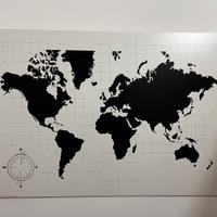 Mappa del Mondo  Minimal da parete