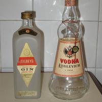 2 bottiglie vuote anni '60 per arredo bar/taverna