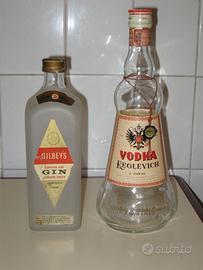 2 bottiglie vuote anni '60 per arredo bar/taverna