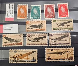 Francobolli Russia URSS CCCP serie 1934 + 1937