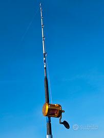 Canna da traina e mulinello