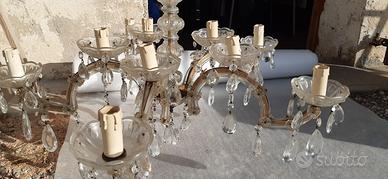 Elegante Lampadario in cristallo di Boemia
