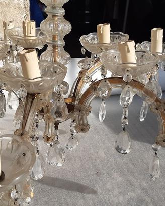 Elegante Lampadario in cristallo di Boemia
