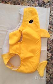 Costume Baby Shark Giallo Carnevale Bimbo Squalo