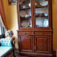 Antica credenza doppio corpo stile Luigi Filippo