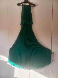 vestito lungo elegante  verde  Luisa spagnoli