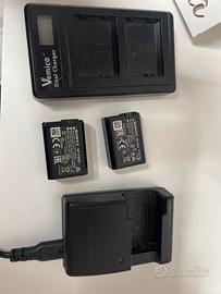 Batterie  NP-FW 50 sony + 2 caricabatterie