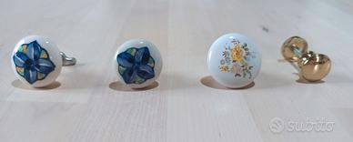 Pomelli in Ceramica e Bocchette Copritoppa Ottone