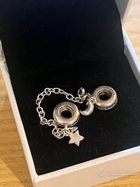 Charme pandora sicurezza luna e stella
