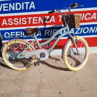 Bici bambina vintage misura 20 con cestino vimini.
