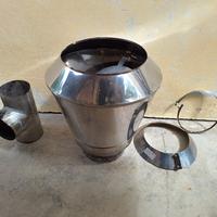 Terminale camino acciao + tubo flessibile