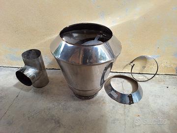 Terminale camino acciao + tubo flessibile