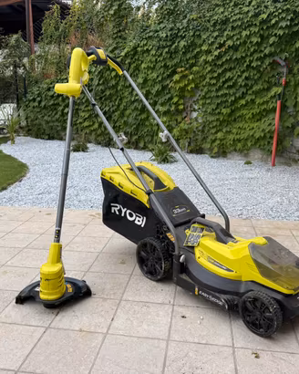 Ryobi 18V rasaerba 33cm + tagliabordi batteria