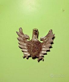 Fregio militare aquila in metallo argentato