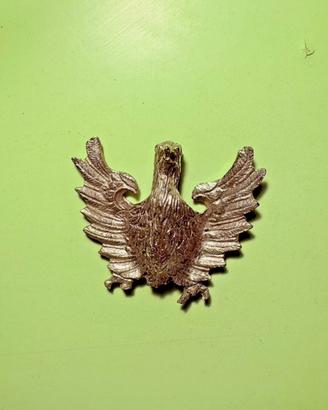 Fregio militare aquila in metallo argentato