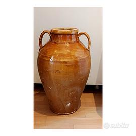 Anfora/giara tipica pugliese semismaltata 