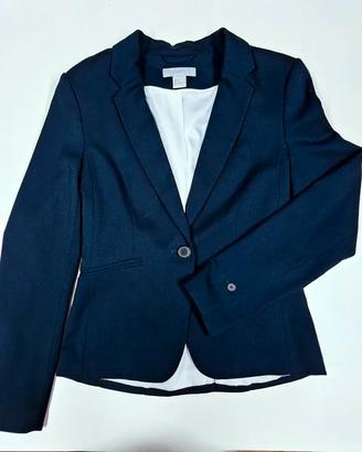 Blazer donna H&M tg. 36 blu scuro elegante foderat