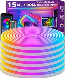 Striscia LED Neon AILBTON 15M RGB IP65 App Musica