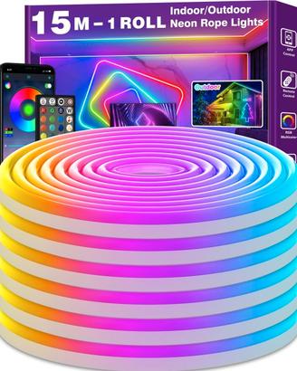 Striscia LED Neon AILBTON 15M RGB IP65 App Musica