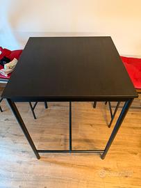 Tavolo IKEA SANDSBERG Nero+2 Sgabelli–come Nuovo