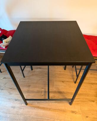 Tavolo IKEA SANDSBERG Nero+2 Sgabelli–come Nuovo