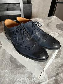 Mocassini n.44 blu notte eleganti pelle come nuovi