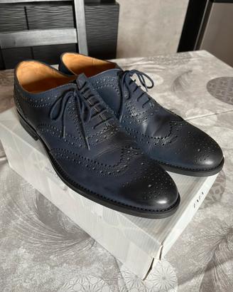 Mocassini n.44 blu notte eleganti pelle come nuovi