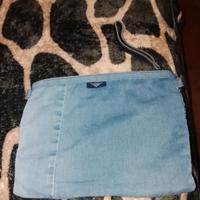 Borsa jeans artigianale con tasche